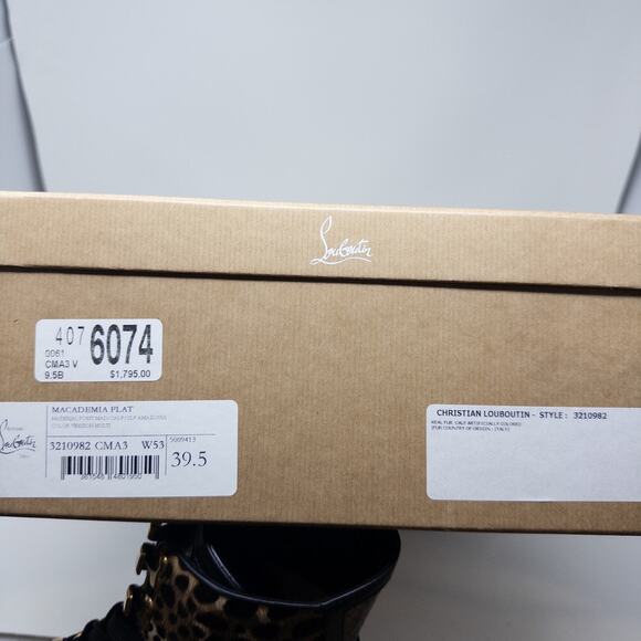 Christian Louboutin Macadamia Leopard Lace-Up Winter Boots EU 39.5 New - Picture 8 of 8